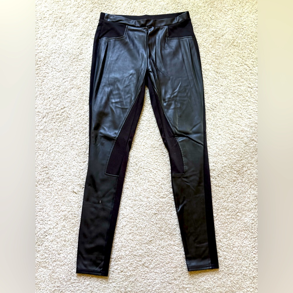 Black Faux Leather Leggings